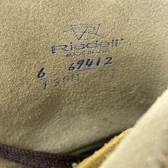 Vintage Riedell 130L Tan Suede Leather Roller Skates Size 6 Suregrip - Picture 16 of 16